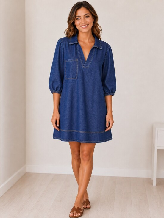 Dokotoo Dresses & Skirts - Dokotoo Denim Mini-Dress with Pocket on Front, Size Medium
